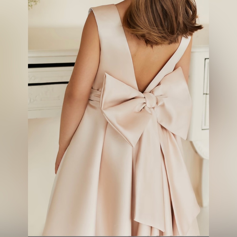 Satin Flower Girl Dress